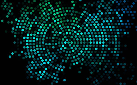 Green numeric dots dark baground