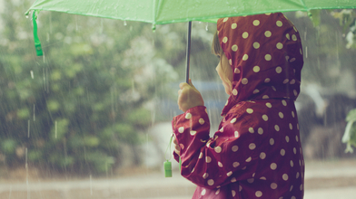 Child with umbrella